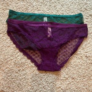Brand new - set of 2 Victorias Secret lacy bikini panties